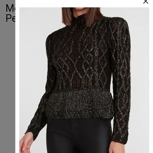 Express Crew neck pointelle sweater